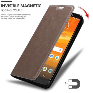 Motorola MOTO E5 PLUS lommebokdeksel case (brun)