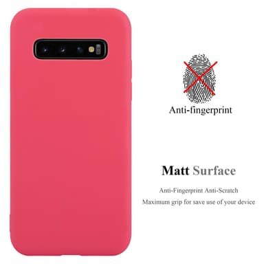 Deksel Samsung Galaxy S10 4G Silikon cover (rød)