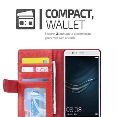 Huawei P9 LITE 2016 / G9 LITE lommebokdeksel case (rød)