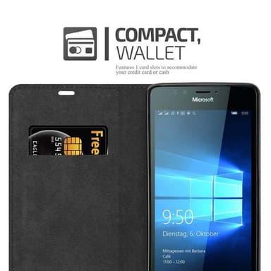 Nokia Lumia 950 lommebokdeksel case (svart)