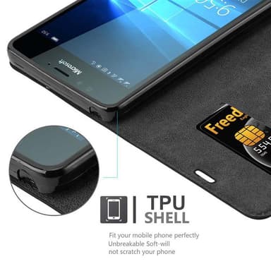 Nokia Lumia 950 lommebokdeksel case (svart)