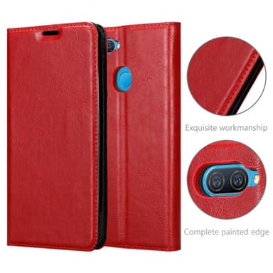 Oppo A12 lommebokdeksel case (rød)