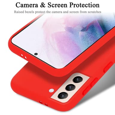 Samsung Galaxy S21 PLUS silikondeksel case (rød)