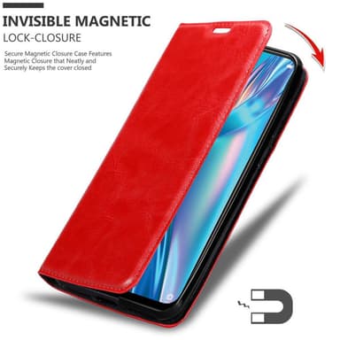 Oppo A12 lommebokdeksel case (rød)