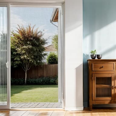 Fluenett Insektnett Vindusdør Glassfiber 80 cm (grå)