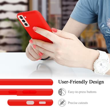 Samsung Galaxy S21 PLUS silikondeksel case (rød)