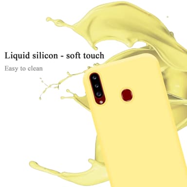 Samsung Galaxy A20s silikondeksel case (gul)