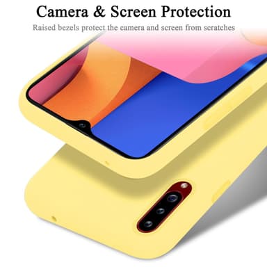 Samsung Galaxy A20s silikondeksel case (gul)