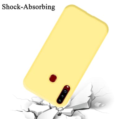 Samsung Galaxy A20s silikondeksel case (gul)