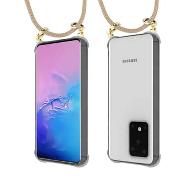 Samsung Galaxy S20 ULTRA Deksel med Halskjede (brun)