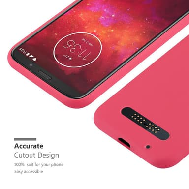 Deksel Motorola MOTO Z3 PLAY Silikon cover (rød)