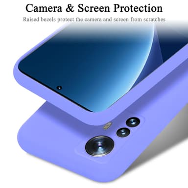 Xiaomi 12 PRO silikondeksel case (lilla)