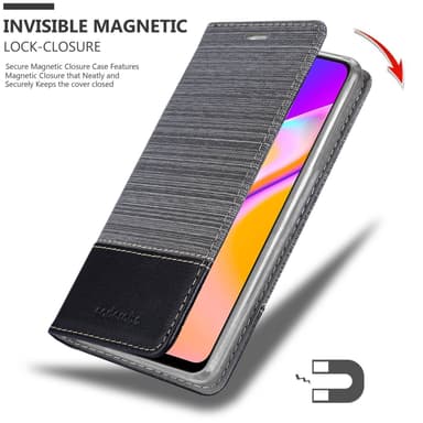 Oppo A94 5G lommebokdeksel etui (grå)