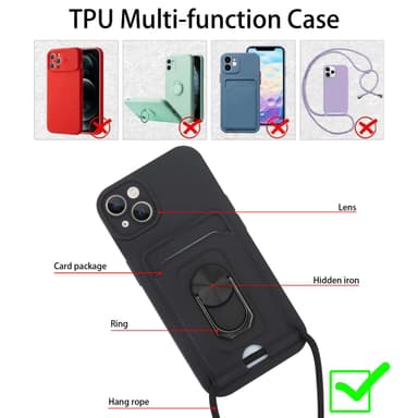 iPhone 13 Deksel case (Svart)
