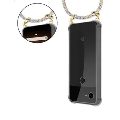 Google PIXEL 3A XL Deksel med Halskjede (gul)