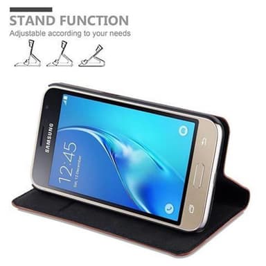 Samsung Galaxy J1 2016 lommebokdeksel case (brun)