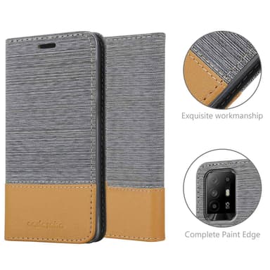 Oppo A94 5G lommebokdeksel etui (grå)