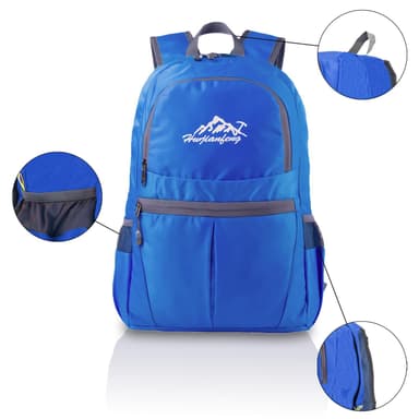 Sammenleggbar ryggsekk 36L unisex vanntett (asurblå)
