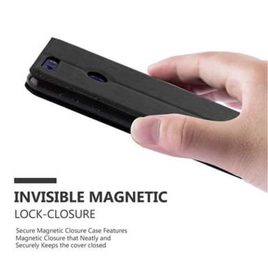 Honor 8 / 8 PREMIUM lommebokdeksel case (svart)