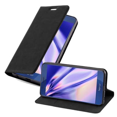 Honor 8 / 8 PREMIUM lommebokdeksel case (svart)