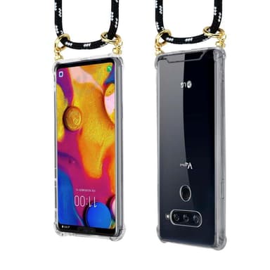 LG V40 Deksel med Halskjede (svart)