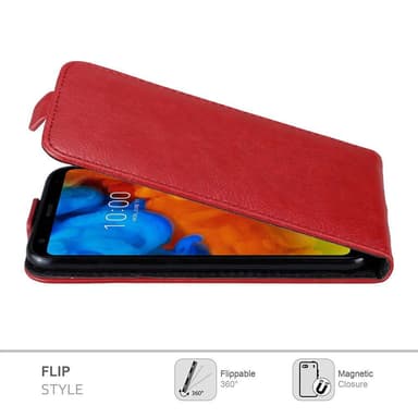 LG Q STYLUS deksel flip cover (rød)