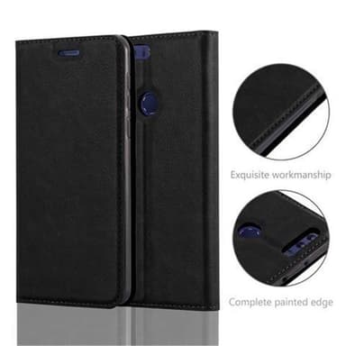 Honor 8 / 8 PREMIUM lommebokdeksel case (svart)