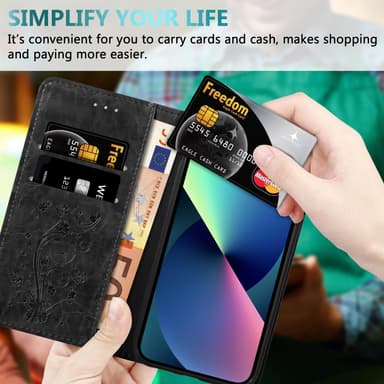 iPhone 13 MINI lommebokdeksel etui (svart)