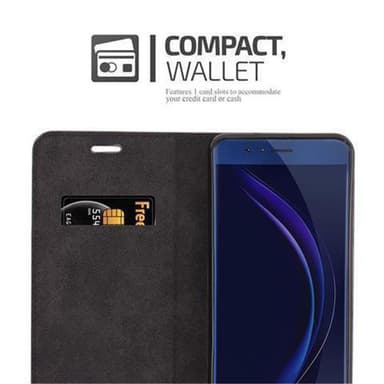 Honor 8 / 8 PREMIUM lommebokdeksel case (svart)