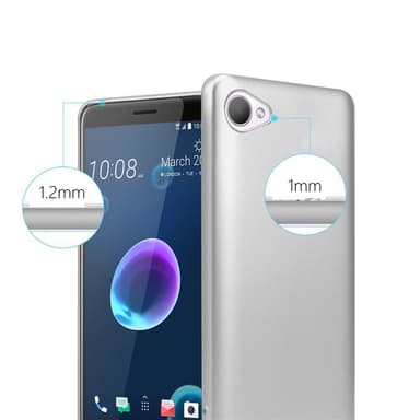 Deksel HTC Desire 12 Case Cover (sølv)
