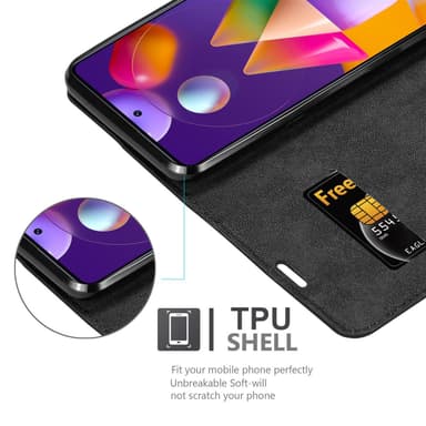 Samsung Galaxy M31s lommebokdeksel case (svart)