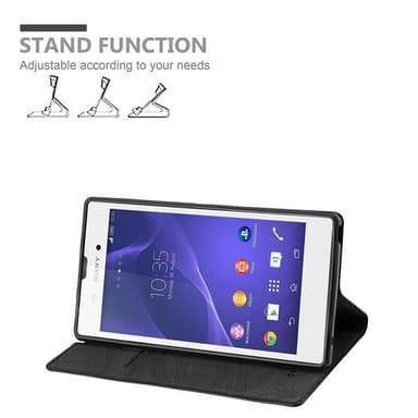Sony Xperia T3 lommebokdeksel case (svart)