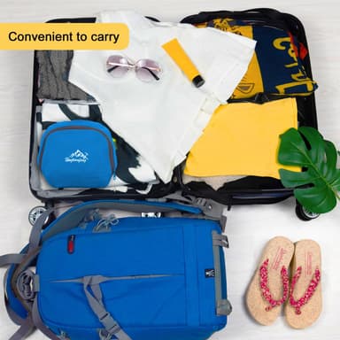 Sammenleggbar ryggsekk 36L unisex vanntett (asurblå)