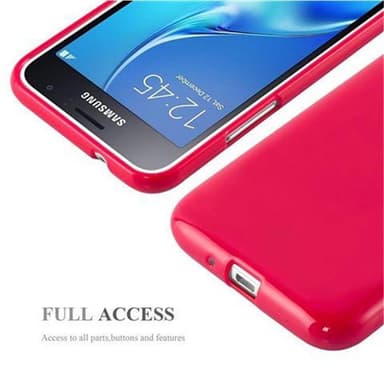 Samsung Galaxy J1 2015 Deksel Case Cover (rød)