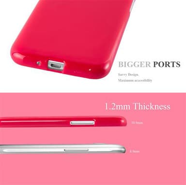 Samsung Galaxy J1 2015 Deksel Case Cover (rød)