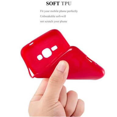 Samsung Galaxy J1 2015 Deksel Case Cover (rød)