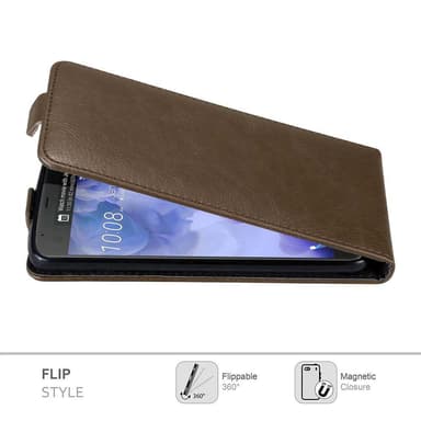 HTC U ULTRA deksel flip cover (brun)