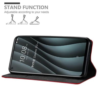 HTC Desire 20 PRO lommebokdeksel case (rød)