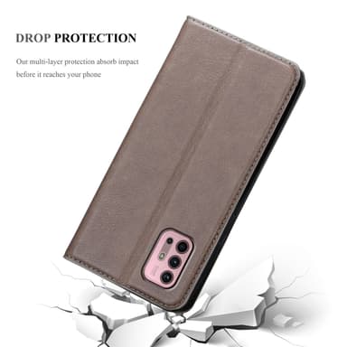 Motorola MOTO G10 / G30 lommebokdeksel case (brun)