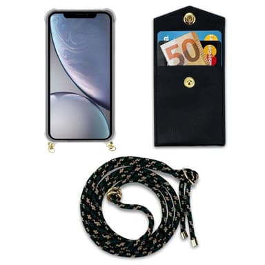 iPhone XR Deksel med Halskjede (brun)