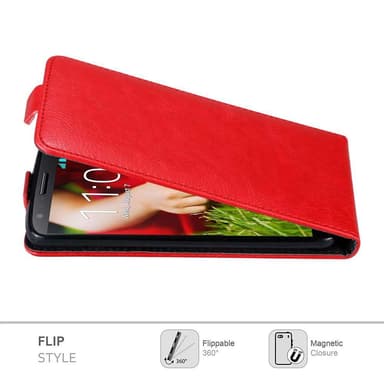 LG G2 deksel flip cover (rød)