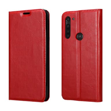 Motorola MOTO G8 POWER LITE lommebokdeksel case (rød)