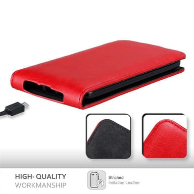 LG G2 deksel flip cover (rød)