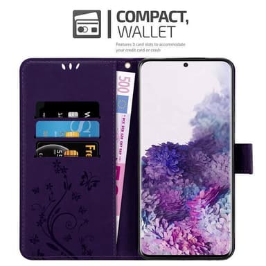 Samsung Galaxy S20 PLUS lommebokdeksel Blomster (lilla)