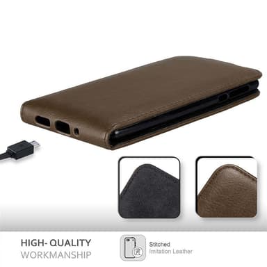 Nokia 3 2017 deksel flip cover (brun)