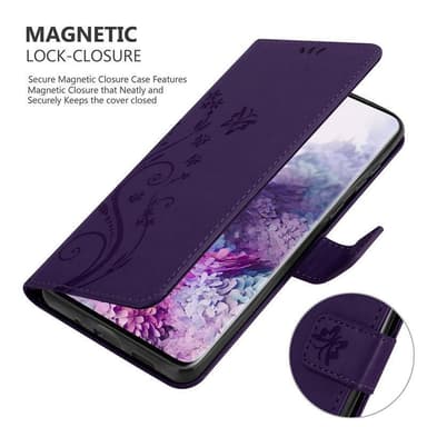 Samsung Galaxy S20 PLUS lommebokdeksel Blomster (lilla)