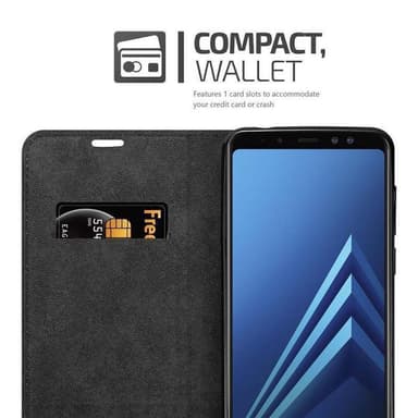 Samsung Galaxy A8 2018 lommebokdeksel case (svart)