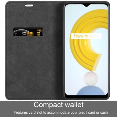 Realme C21 lommebokdeksel case (svart)
