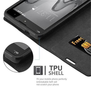 WIKO ROBBY lommebokdeksel case (svart)