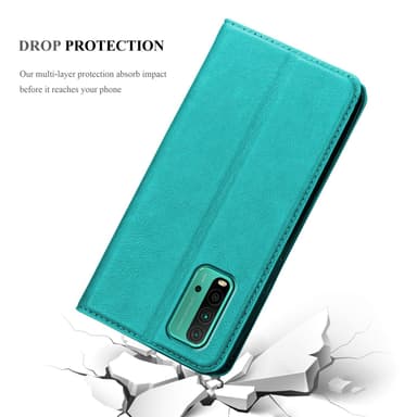 Xiaomi RedMi 9T / POCO M3 lommebokdeksel case (turkis)